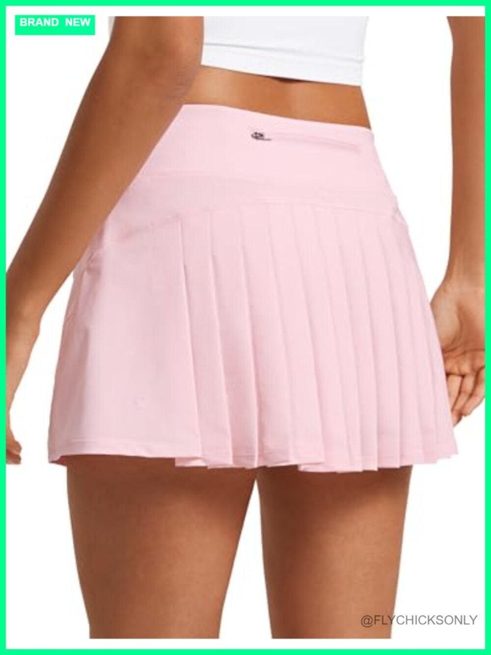 Quick Dry Pleated Tennis Skirt with Built-in Shorts, High Rise, 13" Length